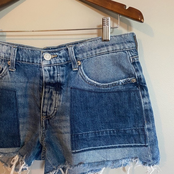 Lucky Brand Boyfriend Jean Shorts with Patches Size 26 - Picture 3 of 11